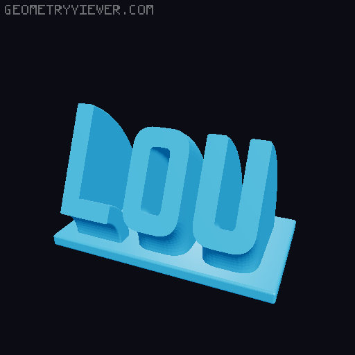 Sweeping Name Tag 3D model thumbnail