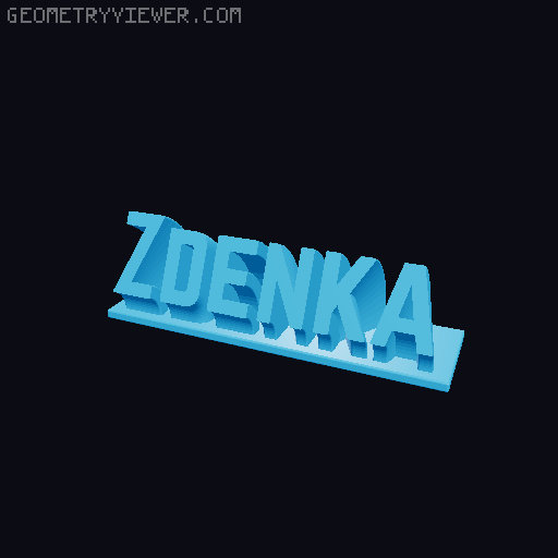 Sweeping Name Tag 3D model thumbnail