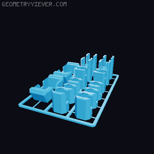 A13 - Back Addons 3D model thumbnail