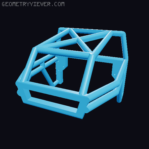 Additional SCX24 chassis parts for using Pinched Toyo body 3D model thumbnail