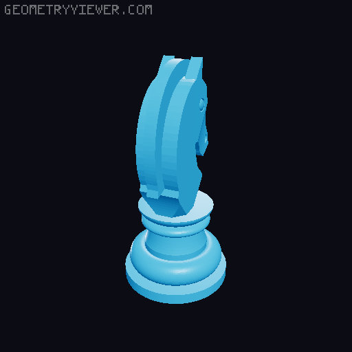tiny chess pieces 3D model thumbnail