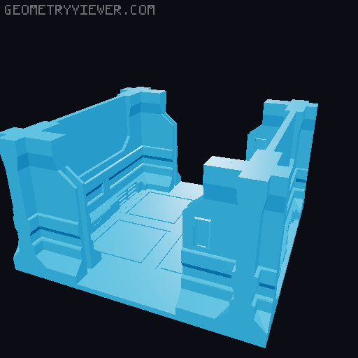 Generic 3" Sci-Fi Walls - Scrapjacks - Paranoia Five Clones 3D model thumbnail