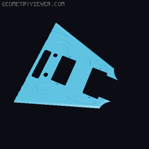 Flying V Guitar 3D model thumbnail