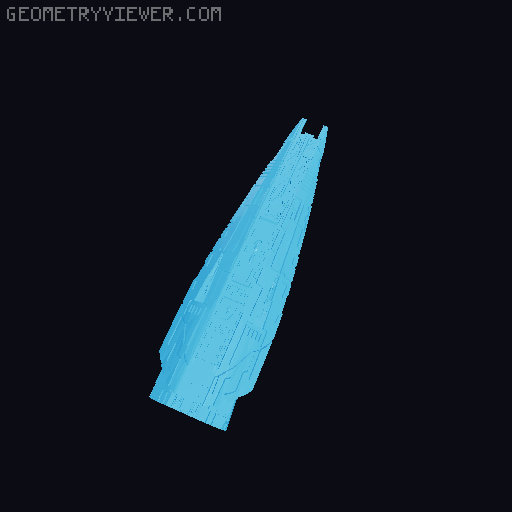 Hermes-Class Fast Battlestar Redux 3D model thumbnail