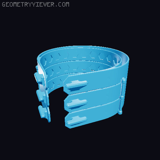 RC1 HEADBAND PRE-STACKED, SUPPORTED, NO LABEL 3D model thumbnail