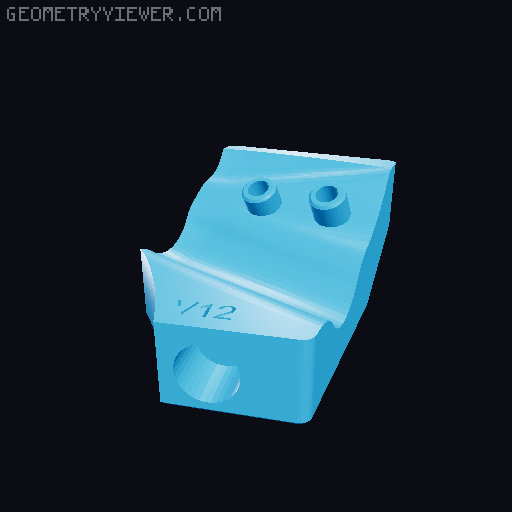 Hadley Hill and "Strurdy" Mount Worm Gear Altitude adjustor 3D model thumbnail