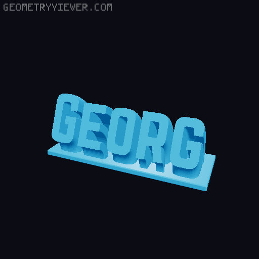 Sweeping Name Tag 3D model thumbnail