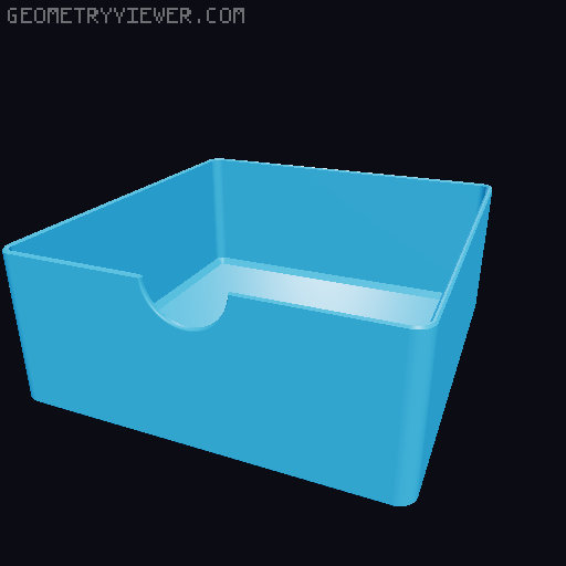 Lego container (storage box) 3D model thumbnail