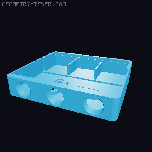 WAGO 221 3x3 junctionbox with caps 3D model thumbnail