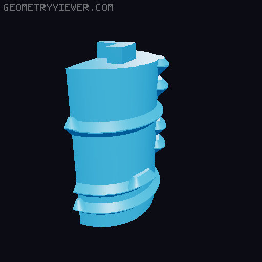 Hexglyph remix for printing in parts 3D model thumbnail