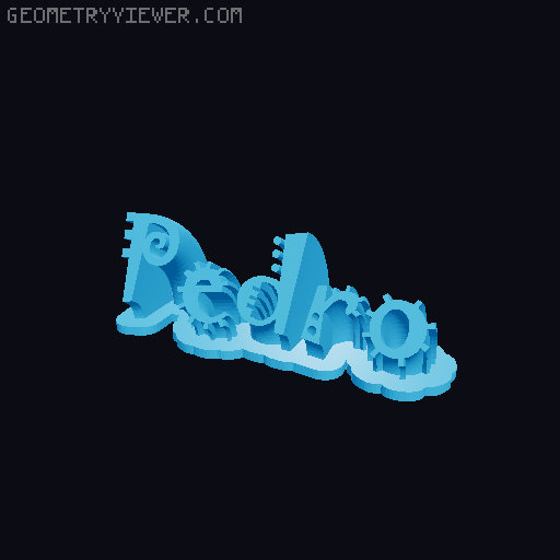 Sweeping crazy name tag 3D model thumbnail