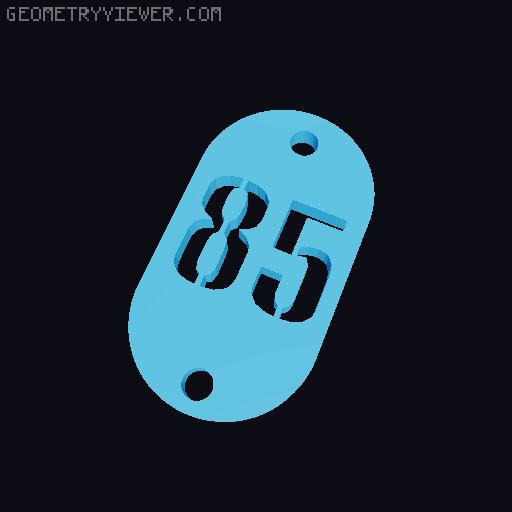 Porta chaves; Keychain 3D model thumbnail