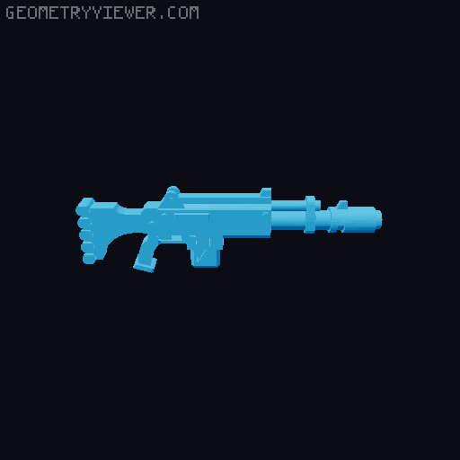 Futuristic guns - pack 1 (2HG1 position) 3D model thumbnail