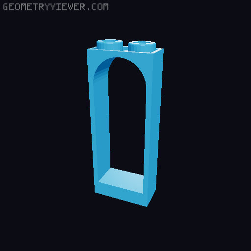 Piezas con Arcos Interiores 3D model thumbnail