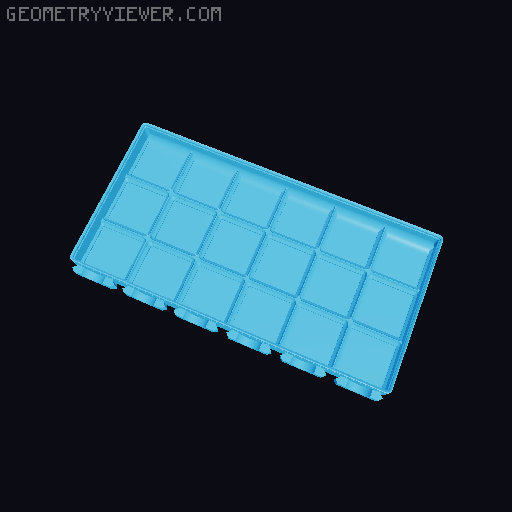 Parametric Gridfinity bins for GOEWS 3D model thumbnail