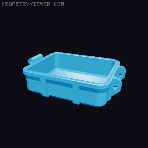 Rugged Parametric Fuse Box STL 3D model thumbnail