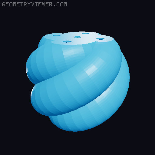 Equation-Driven Guided Sweep Pots 3D model thumbnail