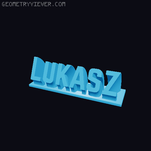 Sweeping Name Tag 3D model thumbnail