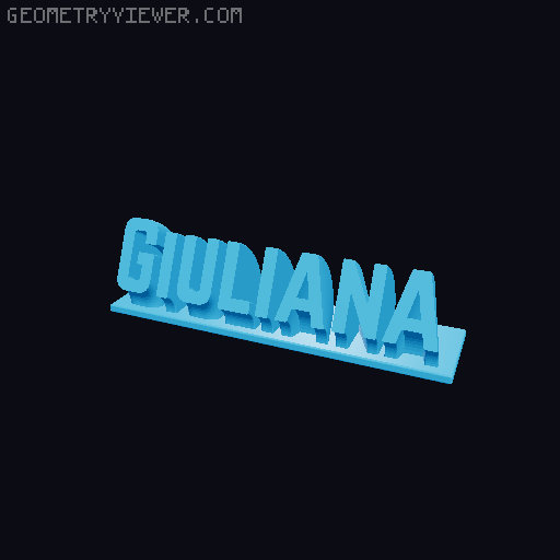 Sweeping Name Tag 3D model thumbnail