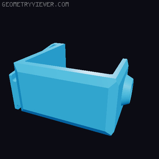 Removable Desk Bin Trash Can V2 3D model thumbnail