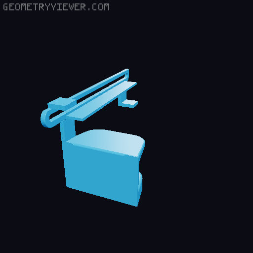 clamp on, one by Wacom, above desk slider 3D model thumbnail