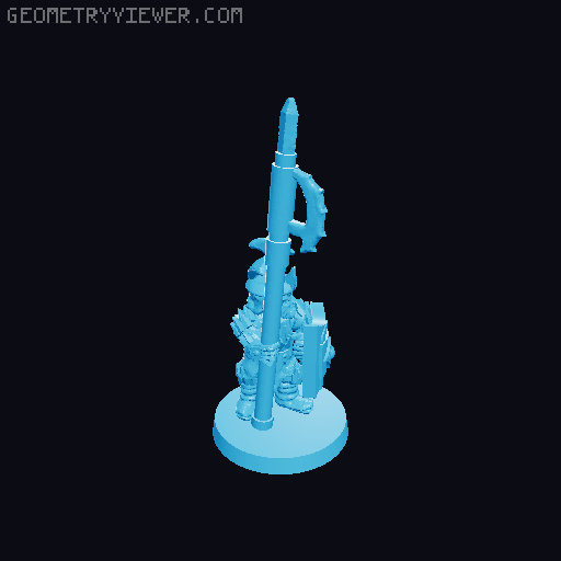 Easterling Warriors (Pikes) 10mm Scale 3D model thumbnail