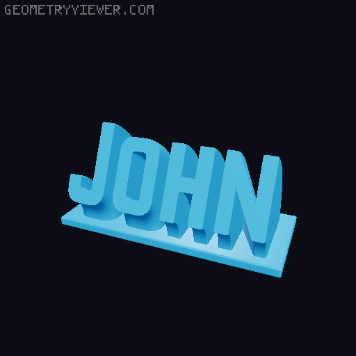 Sweeping Name Tag 3D model thumbnail