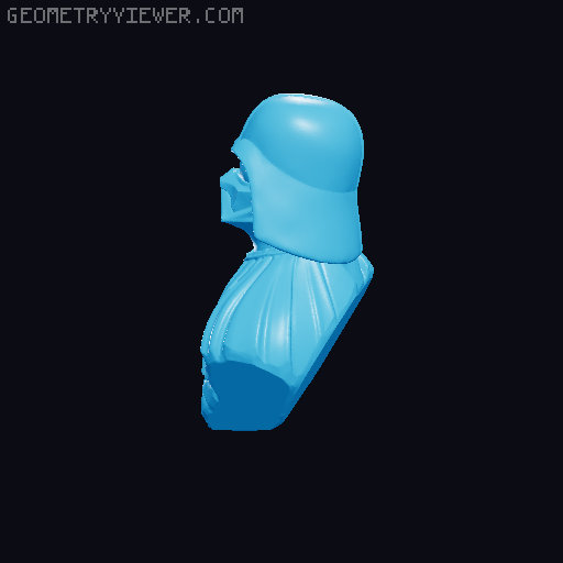 Darth Vador Bust (split for multiple colors) 3D model thumbnail