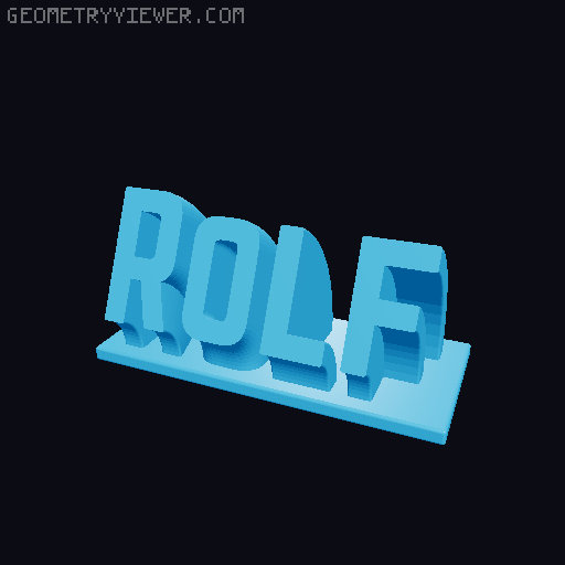 Sweeping Name Tag 3D model thumbnail
