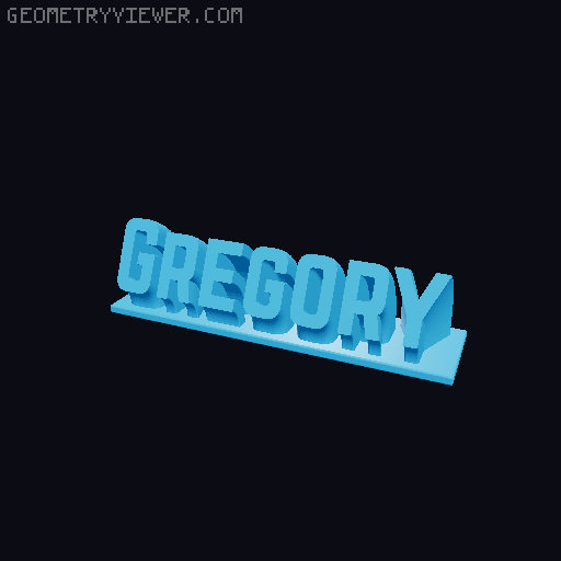 Sweeping Name Tag 3D model thumbnail