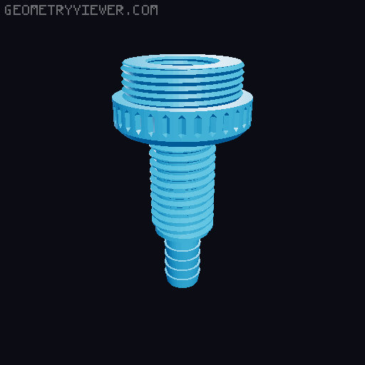 Hydroponics Tower Upgraded Nozzles 3D model thumbnail