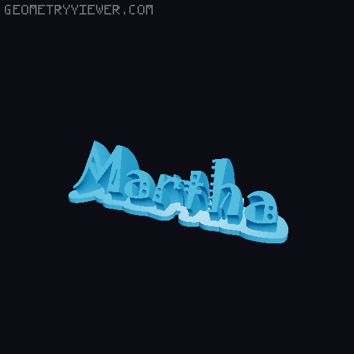 Sweeping crazy name tag 3D model thumbnail
