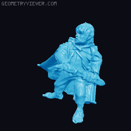 Three Short guys climbing Drear Hills 3D model thumbnail