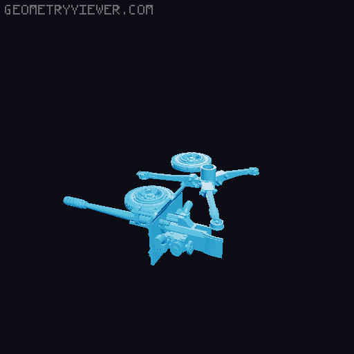 1940 4.7CM ANTI TANK GUN SA39 3D model thumbnail
