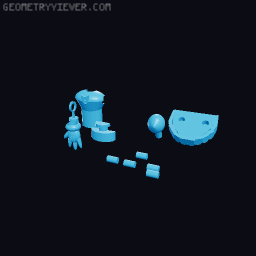 Caine Action Figure 3D model thumbnail