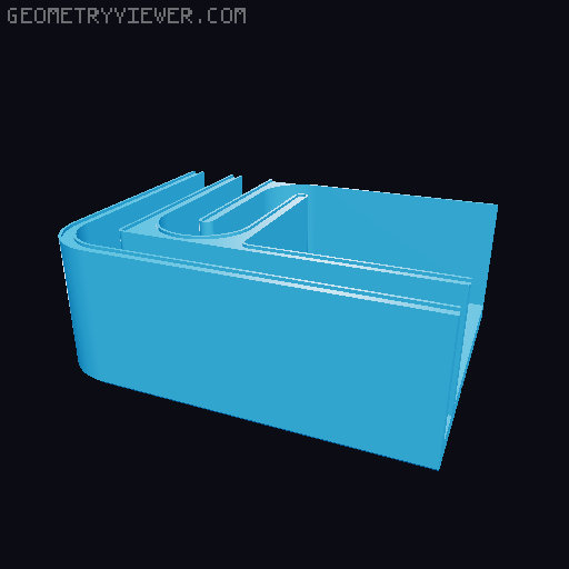 HexiBox Series: Dayton TCP115-4 7th Order Box Cut Into Smaller Chunks 3D model thumbnail