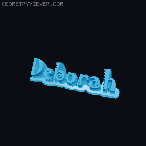 Sweeping crazy name tag 3D model thumbnail