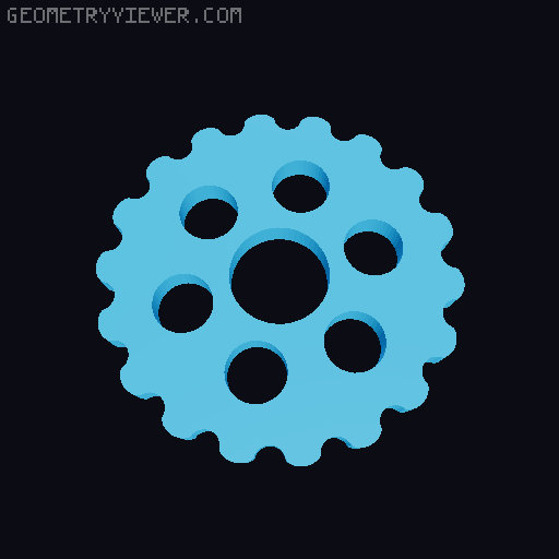 Belt driven cycloidal transmission (1:18 ratio) 3D model thumbnail