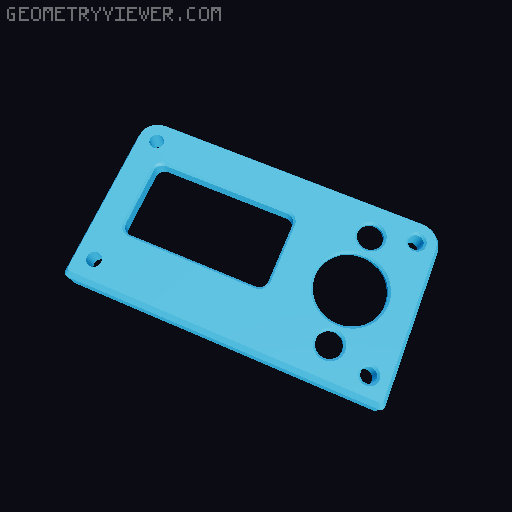 Reworked Cover for 1.3 Inch Oled + EC11 encoder case 3D model thumbnail