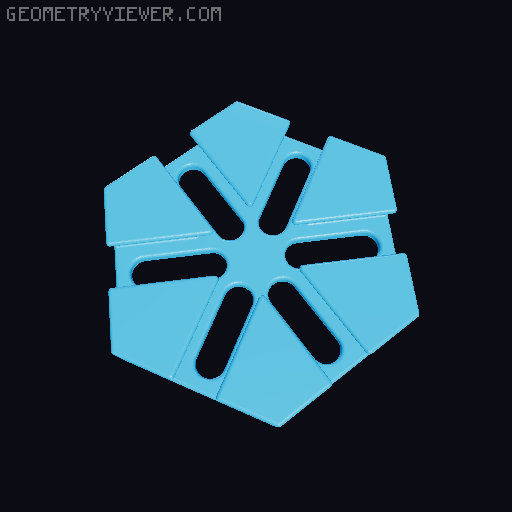Trammel of Archimedes (Ellipsograph/"Do Nothing Machine") 3D model thumbnail