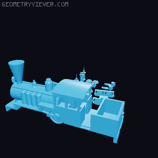 HO SCALE CLIMAX LOCOMOTIVE 3D model thumbnail