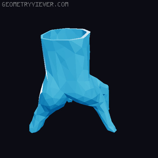 Addams family thing - low poly pen holder 3D model thumbnail