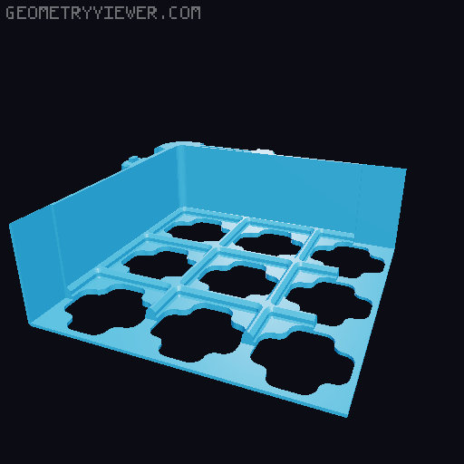 Gridfinity Storage Box Modularized - Large Size on Small Printers 3D model thumbnail