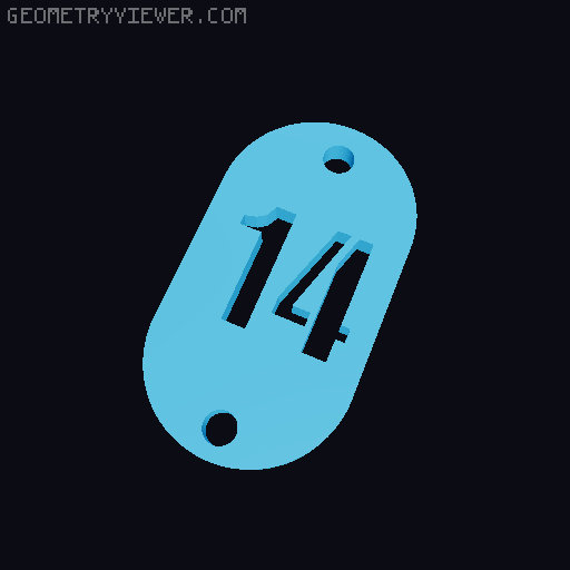 Porta chaves; Keychain 3D model thumbnail