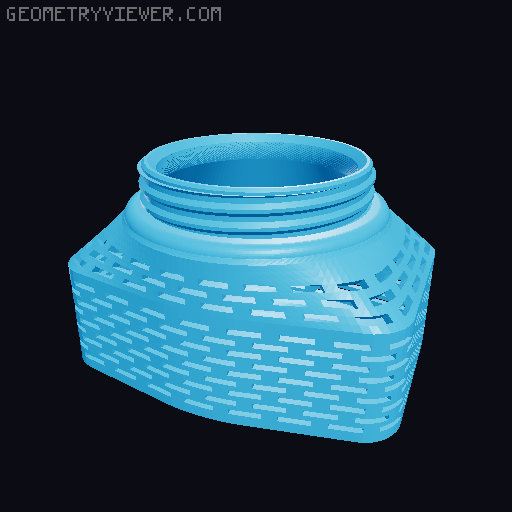 Silica gel rectangular container 3D model thumbnail