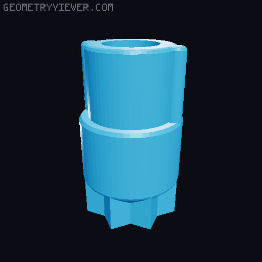 Absorb Bit Beyblade X 3D Printed Bit 3D model thumbnail