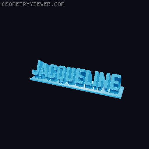 Sweeping Name Tag 3D model thumbnail