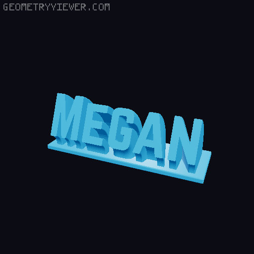 Sweeping Name Tag 3D model thumbnail