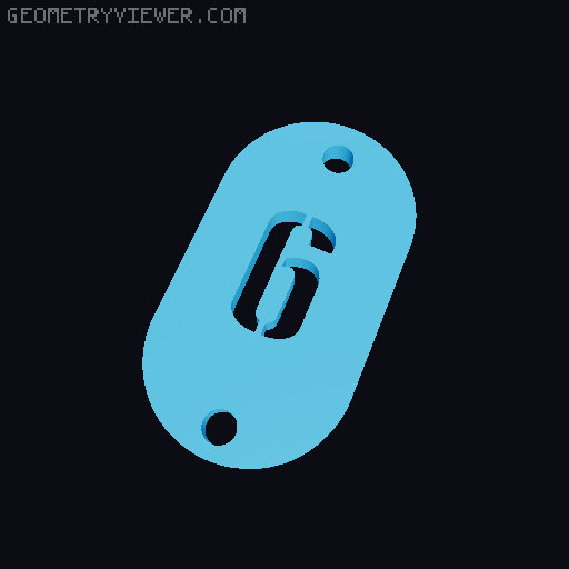 Porta chaves; Keychain 3D model thumbnail