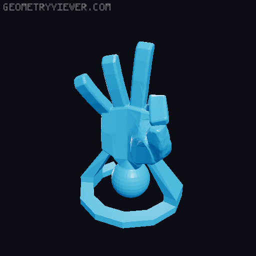 Extra hands for Lucky 13 3D model thumbnail